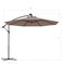 Costway 10' Hanging Solar LED Umbrella Patio Garden Sun Shade Offset Market W/Base Tan